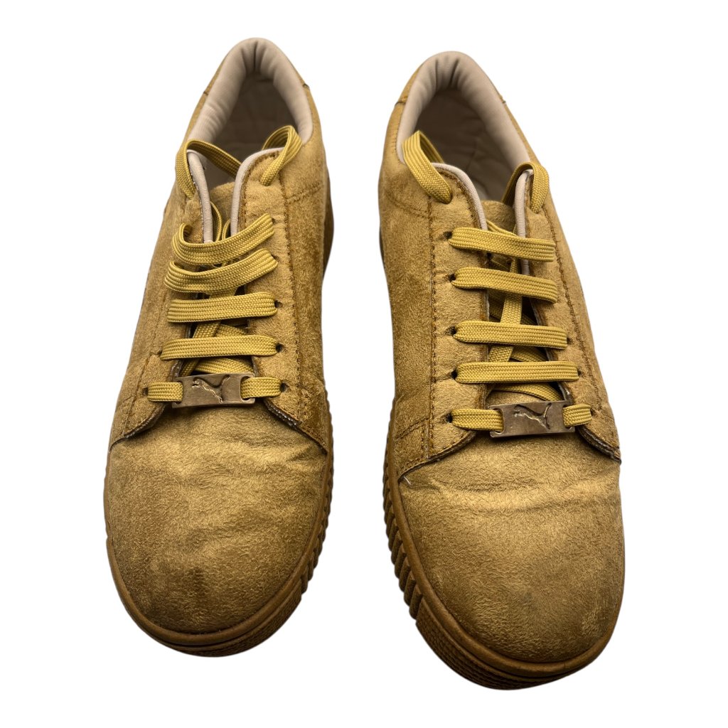 Puma Platform Suede Sneakers Women Size 7 Eu(37) Brown Tan Lace Up Casual Shoes